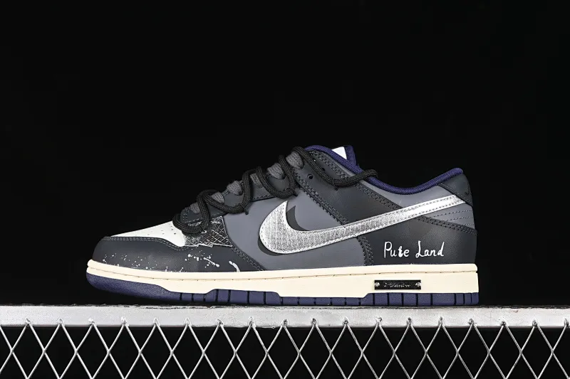 All Categories Nk SB Dunk Series Nk SB Dunk Low Low-top sneakers Nk Dunk Low Retro block Street retro Dark splash ink Leather cross SB low-top casual sneakers FV8106-181